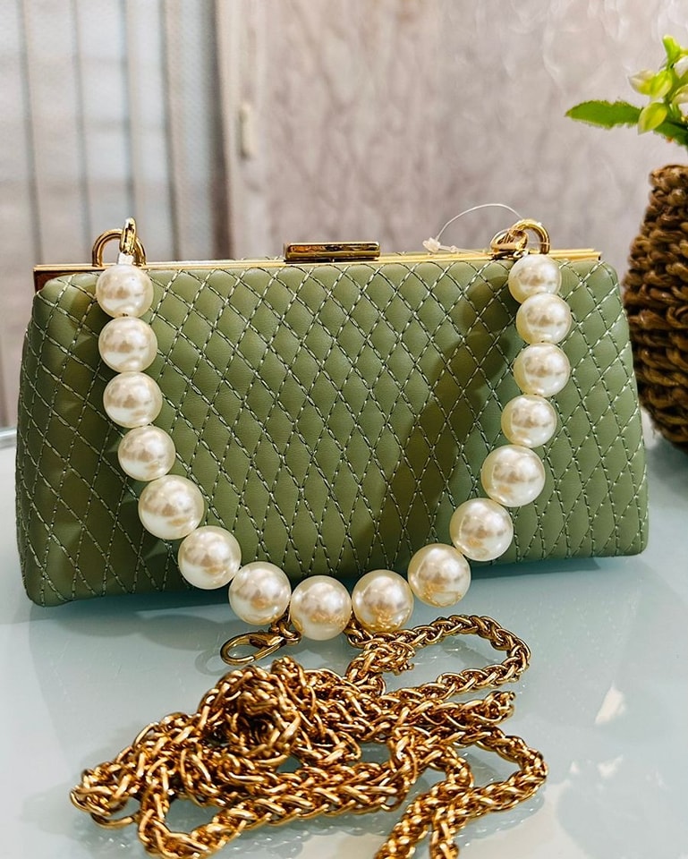 Nivel Customized Name Sling Pearl Handle Party Bag