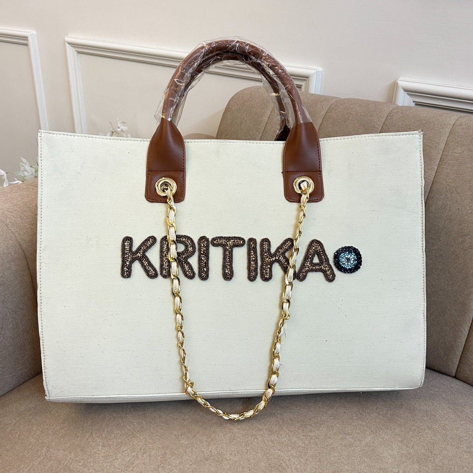 Nivel Offwhite Tote Without Stripe