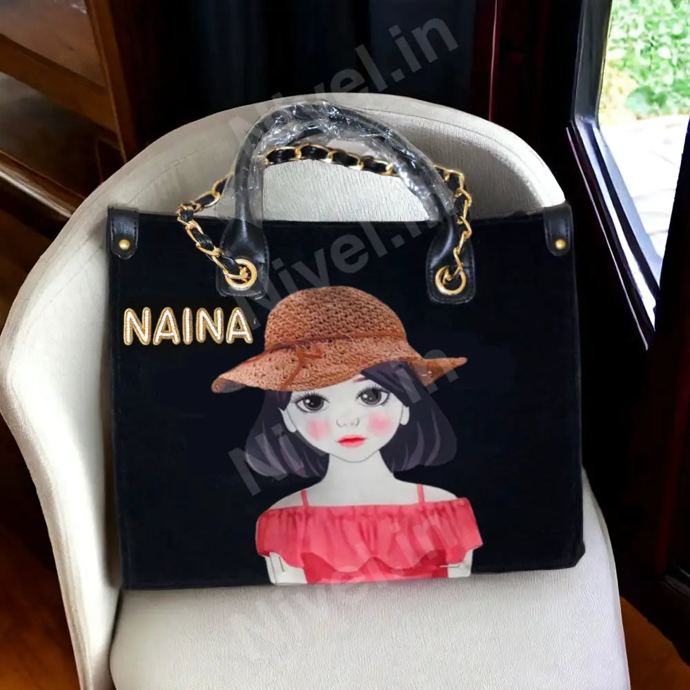 Nivel Customized Name And Patch Tote Bag For Women