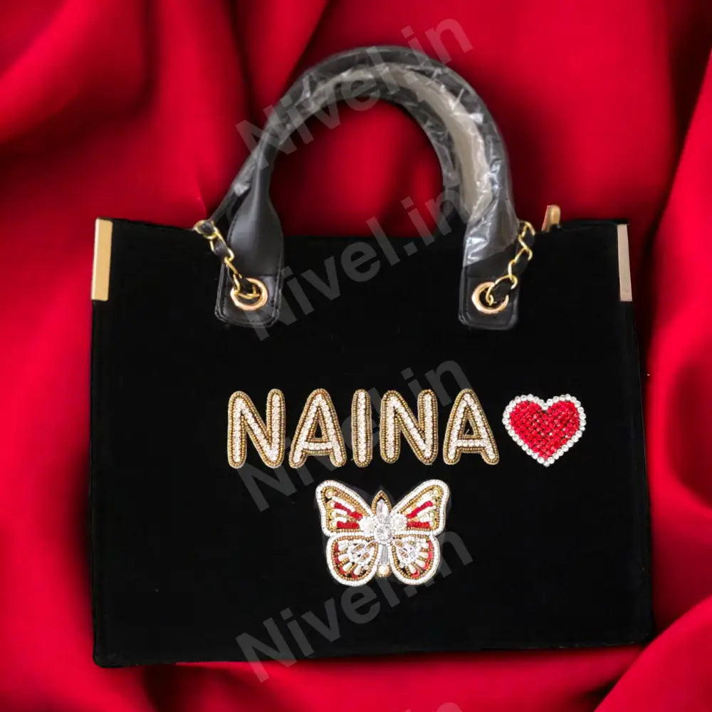 Nivel Premium Canvas Customise Tote Bags For Women (Black)