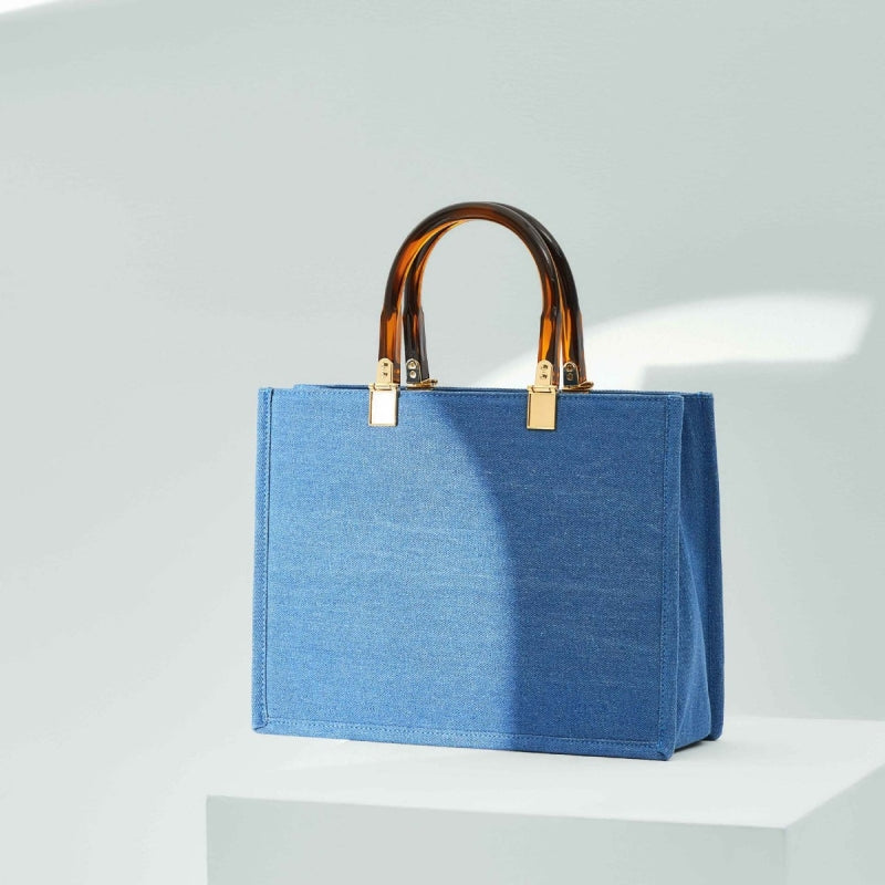 Nivel Blue Denim Tote Bag For Women