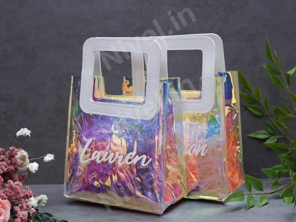 Nivel Bags Holographic Small Tote Bag With Square Handle Go To Every Outfit