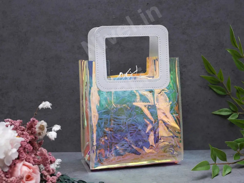 Nivel Bags Holographic Small Tote Bag With Square Handle Go To Every Outfit